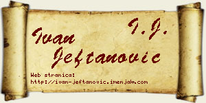 Ivan Jeftanović vizit kartica